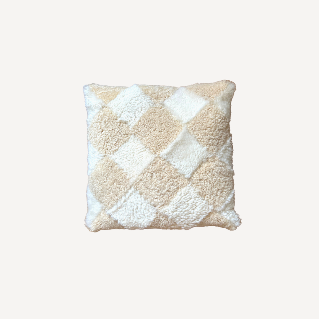 LARGE Shearling Patchwork Cushion Cover